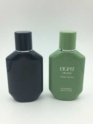 As garrafas de perfume vazias luxuosas verdes pretas 100ml personalizaram