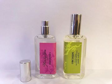 Composição de vidro do atomizador do perfume das garrafas de perfume 50ml do retângulo que empacota o OEM