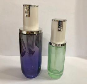 A loção cosmética de vidro do vidro de garrafa da bomba do projeto novo engarrafa o cosmético que empacota a cor e imprimir personalizados