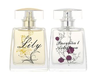 garrafa de perfume de empacotamento de vidro do pulverizador dos cuidados com a pele e da composição da névoa do corpo da garrafa de perfume 50ml