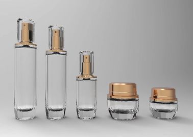 A loção cosmética de vidro redonda engarrafa o logotipo personalizado e o Coloru de 40ml 100ml 120ml os frascos de vidro