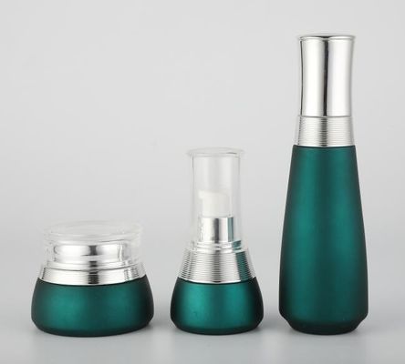Garrafa de creme cosmética de vidro elegante Skincare de 100ml 120ml que empacota o vário Silkscreen e a impressão