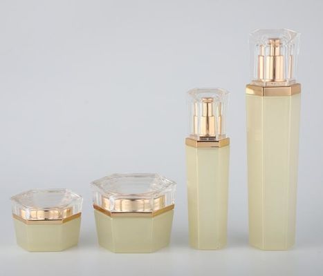 o cosmético 100G de vidro poligonal engarrafa os cuidados com a pele das garrafas do creme que empacotam o OEM