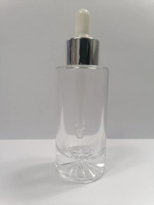 Os óleos essenciais do OEM engarrafam garrafas cosméticas de vidro de empacotamento do conta-gotas 40ml de Skincare