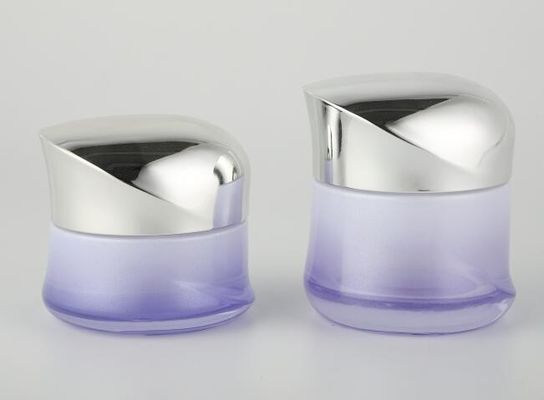 frasco de empacotamento do creme do vidro de 50g Skincare com logotipo e pintura personalizados do tampão frasco cosmético plástico