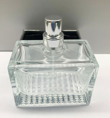 da garrafa vazia do pulverizador do vidro de garrafa do perfume do retângulo 50ml Surlyn projeto transparente