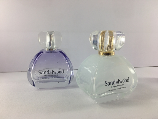 O perfume luxuoso original da forma 110ml engarrafa o tampão transparente de Surlyn da cor