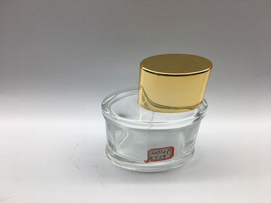 Galvanização luxuosa da garrafa de perfume do inclinação do Oem UV com o atomizador metálico do ouro