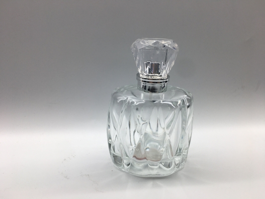 Garrafa de perfume de vidro clara do tampão de Surlyn que galvaniza para a aromaterapia