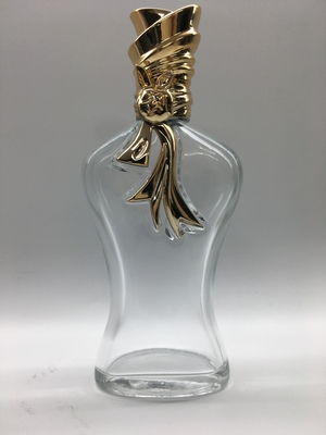Tampão original gravado 100ml da forma do corpo de Logo Empty Perfume Glass Bottles