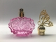 Pulverizador de vidro da garrafa de perfume 30ml da flor 50ml que sela o tampão plástico da borboleta