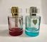 O perfume de vidro luxuoso da forma do cilindro de 50ML 100ML engarrafa/garrafa de perfume colorido Skincare do pulverizador e empacotamento da composição