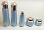 O cosmético de vidro plástico de carimbo quente do tampão 100ml 120ml engarrafa frascos de empacotamento do creme de Skincare