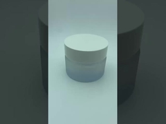 Jar Cosmético 100ml Com Revestimento de Spray de Flor de Gelo Jar com Creme de Capuz Branco Jar Skincare Packaging OEM