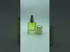 Frasco de loção de vidro premium amarelo de 40ml com frasco cosmético de bomba dourada OEM