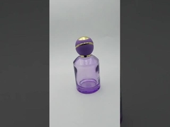 Botão de perfume de forma redonda roxo de 100 ml com tampa redonda