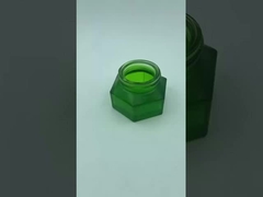 Frascos de cosméticos Embalagem 50g Frasco de Creme Esmeralda com acabamento de madeira Frasco de Creme com tampa de plástico