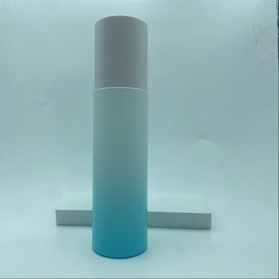 Embalagem Cosmética para Cuidados com a Pele, Toner Gradiente Azul Claro, Frasco de Vidro com Tampa de Rosca