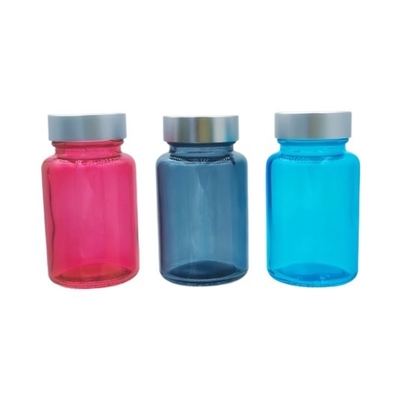 Frasco de cápsula de vidro de 100ml, frasco de suplemento capilar, cápsula redonda de vidro para soro para os olhos e soro facial OEM