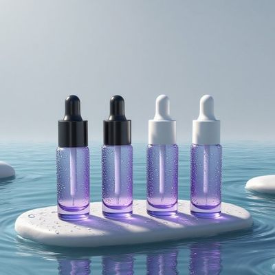 Frasco conta-gotas redondo de 10ml para creme para os olhos ecológico - Frasco de amostra de óleo essencial para cuidados com os olhos com logotipo personalizado