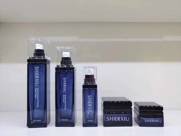 Os frascos de creme cosméticos de vidro /Lotion engarrafam Eco Skincare amigável e composição que empacotam o OEM