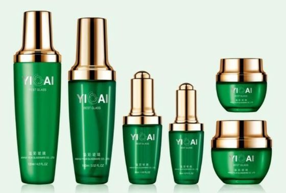 Embalagem de garrafas de vidro para loções