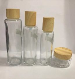 Recipientes cosméticos amigáveis seguros de empacotamento cosméticos de Eco do frasco do creme da garrafa da loção do vidro dos cuidados com a pele