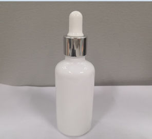 logotipo personalizado e cor do óleo essencial do cosmético da garrafa do conta-gotas 50ml recipiente de vidro branco