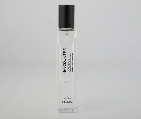 OEM recarregável do vidro Vial Perfume Bottle Varioous Logo e da cor do quadrado 15ml