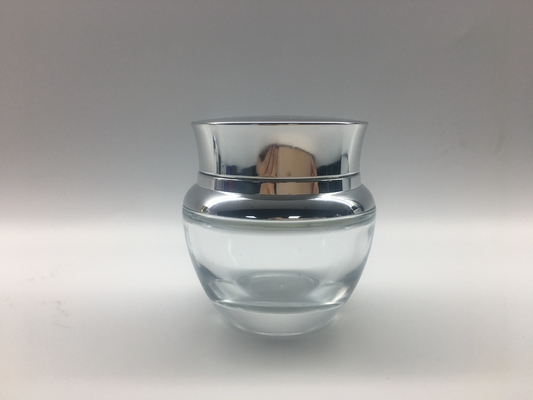 o círculo reto do frasco de creme de vidro de 30g 50g dá forma ao OEM vazio cosmético do recipiente
