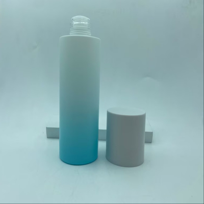 Embalagem Cosmética para Cuidados com a Pele, Toner Gradiente Azul Claro, Frasco de Vidro com Tampa de Rosca