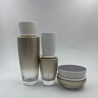 Botelha de loção Botelha cosmética com bomba e tampa Jar de creme Embalagem cosmética OEM