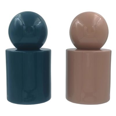 Frascos de Perfume de Vidro de Luxo Personalizados de 30ml e 50ml  Frasco de Vidro com Borrifador ou Bomba de Soro Tampa Redonda para Produto de Soro