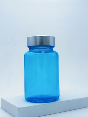 Frasco de cápsula de vidro de 100ml, frasco de suplemento capilar, cápsula redonda de vidro para soro para os olhos e soro facial OEM