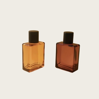 25 ml Fota de vidro de perfume retângulo plano OEM Marca privada embalagem cosmética Fota fabricante