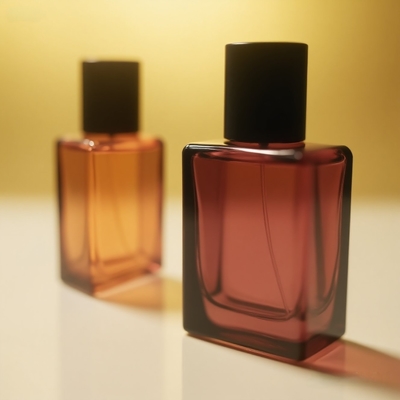 25 ml Fota de vidro de perfume retângulo plano OEM Marca privada embalagem cosmética Fota fabricante