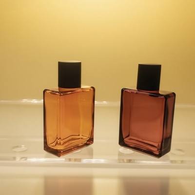 25 ml Fota de vidro de perfume retângulo plano OEM Marca privada embalagem cosmética Fota fabricante