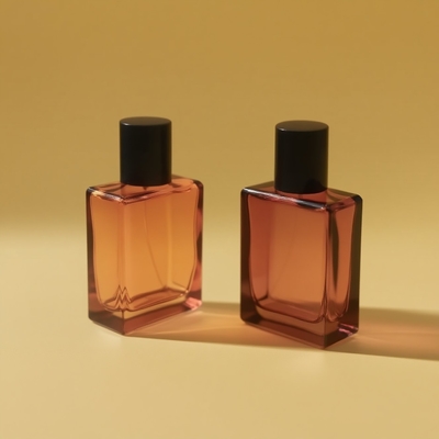 25 ml Fota de vidro de perfume retângulo plano OEM Marca privada embalagem cosmética Fota fabricante