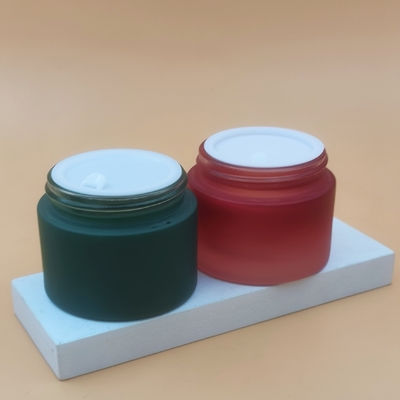 frascos cosméticos de vidro azuis do creme de 20g 30g 50g, OEM de creme de empacotamento cosmético das garrafas do frasco de vidro