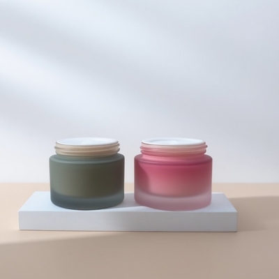 frascos cosméticos de vidro azuis do creme de 20g 30g 50g, OEM de creme de empacotamento cosmético das garrafas do frasco de vidro