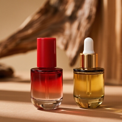 Garrafa de soro de 30 ml/40 ml/50 ml para cuidados com a pele - Garrafa de vidro de óleo essencial para o rosto com conta-gotas