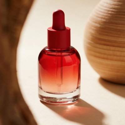 Garrafa de soro de 30 ml/40 ml/50 ml para cuidados com a pele - Garrafa de vidro de óleo essencial para o rosto com conta-gotas