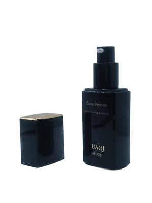 Grosso Luxo 30ml Quadrado Maquiagem Primer Serum Bottle Pump para Cosméticos com Custom Logo Printing Cap