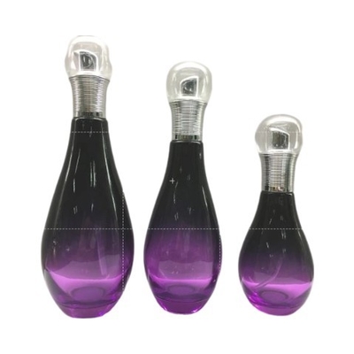 Os recipientes/loção cosméticos de vidro em forma de bacia dos cuidados com a pele engarrafam o empacotamento/garrafas da bomba
