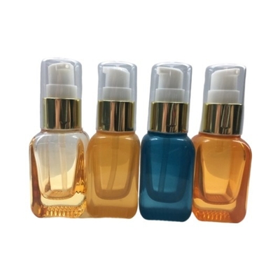 Garrafa de vidro azul alaranjada da bomba 20ml do ISO MSDS do GV para a loção e o soro