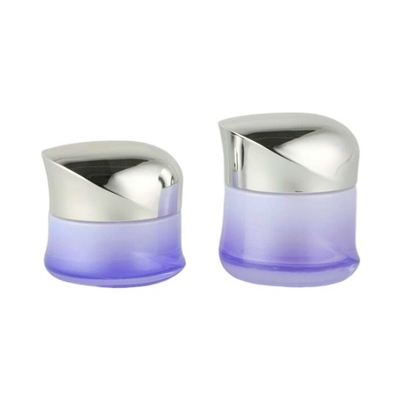 frasco de empacotamento do creme do vidro de 50g Skincare com logotipo e pintura personalizados do tampão frasco cosmético plástico