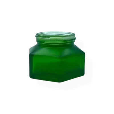 Frascos de cosméticos Embalagem 50g Frasco de Creme Esmeralda com acabamento de madeira Frasco de Creme com tampa de plástico