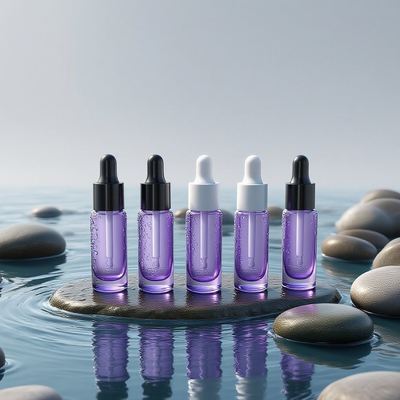 Frasco conta-gotas redondo de 10ml para creme para os olhos ecológico - Frasco de amostra de óleo essencial para cuidados com os olhos com logotipo personalizado