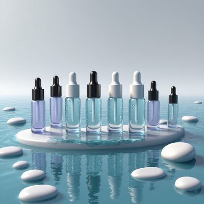 Frasco conta-gotas redondo de 10ml para creme para os olhos ecológico - Frasco de amostra de óleo essencial para cuidados com os olhos com logotipo personalizado