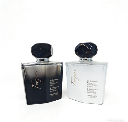 Best-seller Diamante-padrão Cap Perfume 100ml bordas distintas High-end frasco de perfume